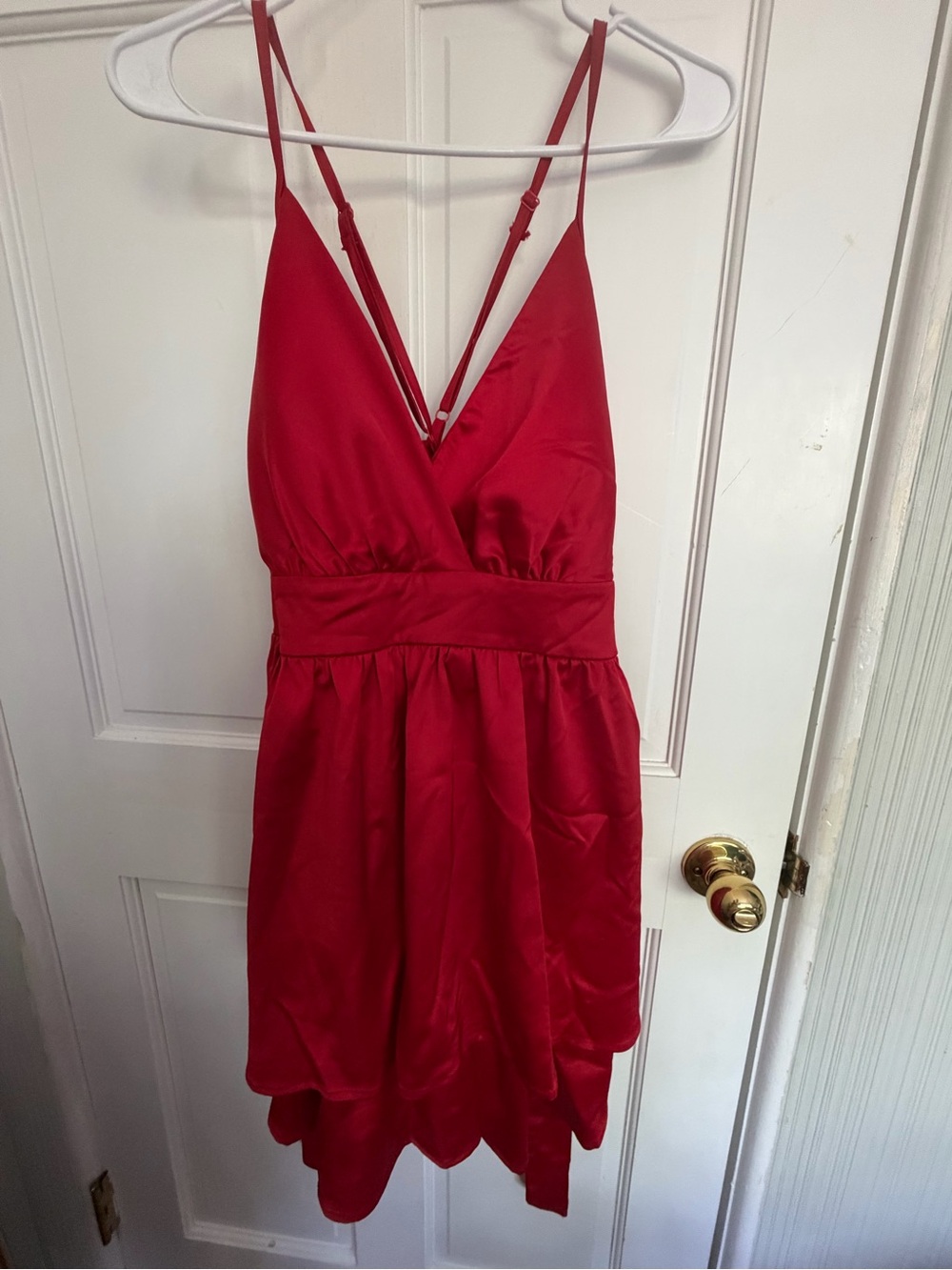 Xtraordinary Scarlet Red Spaghetti Strap Dress